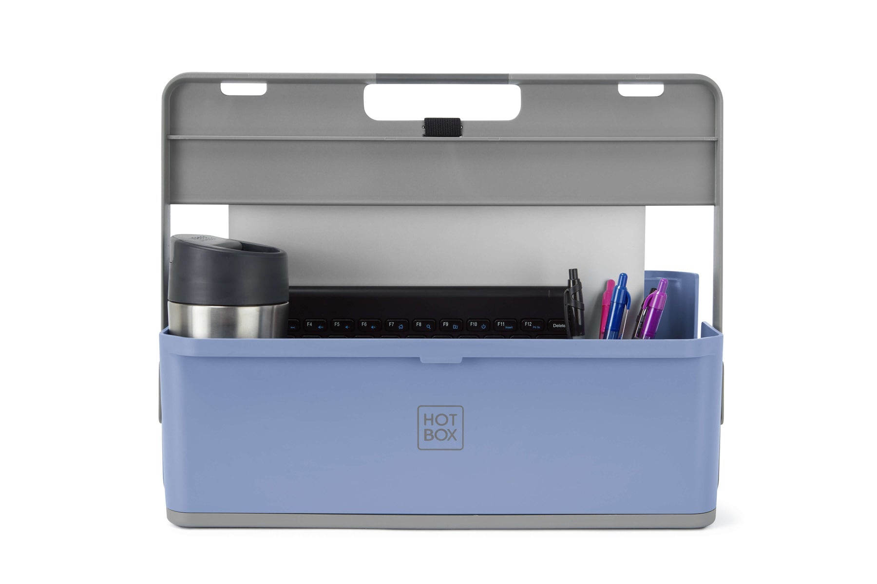 Hotbox Laptop-Ständer – bis 14,9", höhenverstellbar, mit 2 Schubladen – Blau