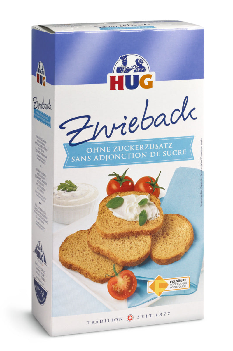 HUG Zwieback – ohne Zuckerzusatz – 250 g