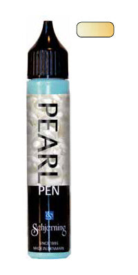 Schjerning Perlenstift – gelb perleffekt, 28 ml, für Papier, Textilien & Holz