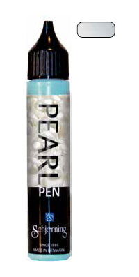 Schjerning Perlenstift – Perlenstifte – silberner Perleffekt, 28 ml, für Papier, Textilien & Keramik