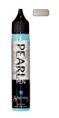 Schjerning Pearl Pen Perlenfarbe – Graubraun 1053, Perlglanz, 3D-Effekt – 28 ml – für Karton, Glas, Kunststoff