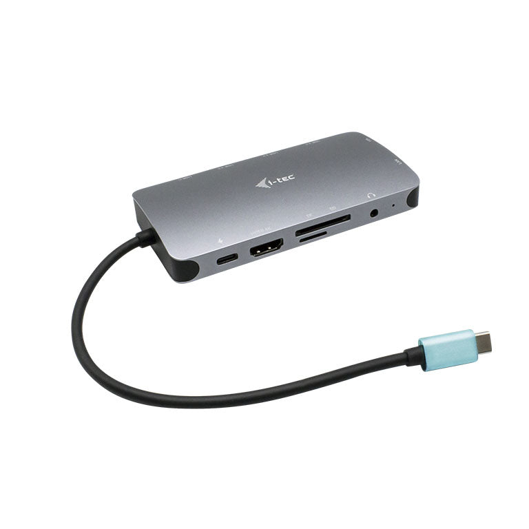 i-tec Multiport-Adapter – USB-C, 1× HDMI, 1× VGA, 3× USB-A, 100 W PD, GbE, für Windows/Mac/Linux
