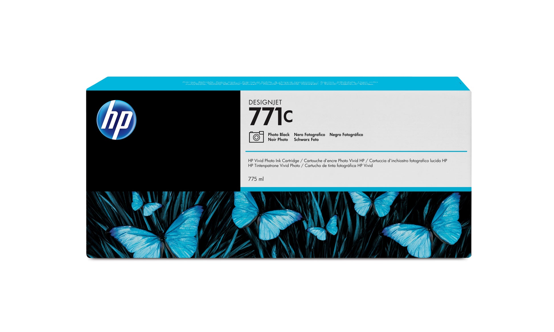 HP Tintenpatrone 771C, Schwarz – für Geräte mit 771C