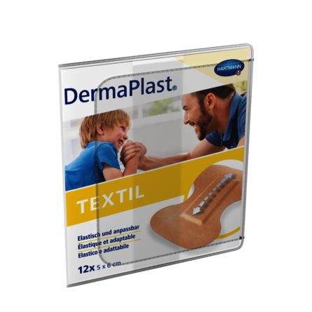 DermaPlast Elastischer, hypoallergener Fingerspitzenverband – Braun – für Fingerspitzen – 50 × 60 mm – 12 Stk.
