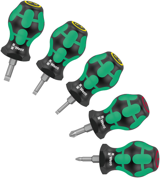 Wera Stubby Set 1 – Schraubenzieher-Set PH/SL, 5-teilig, Box