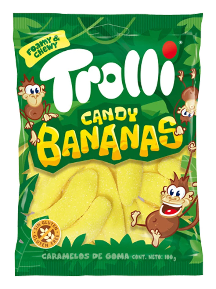 Trolli Candy Bananas Gummibonbons – Banane, glutenfrei – 100 g