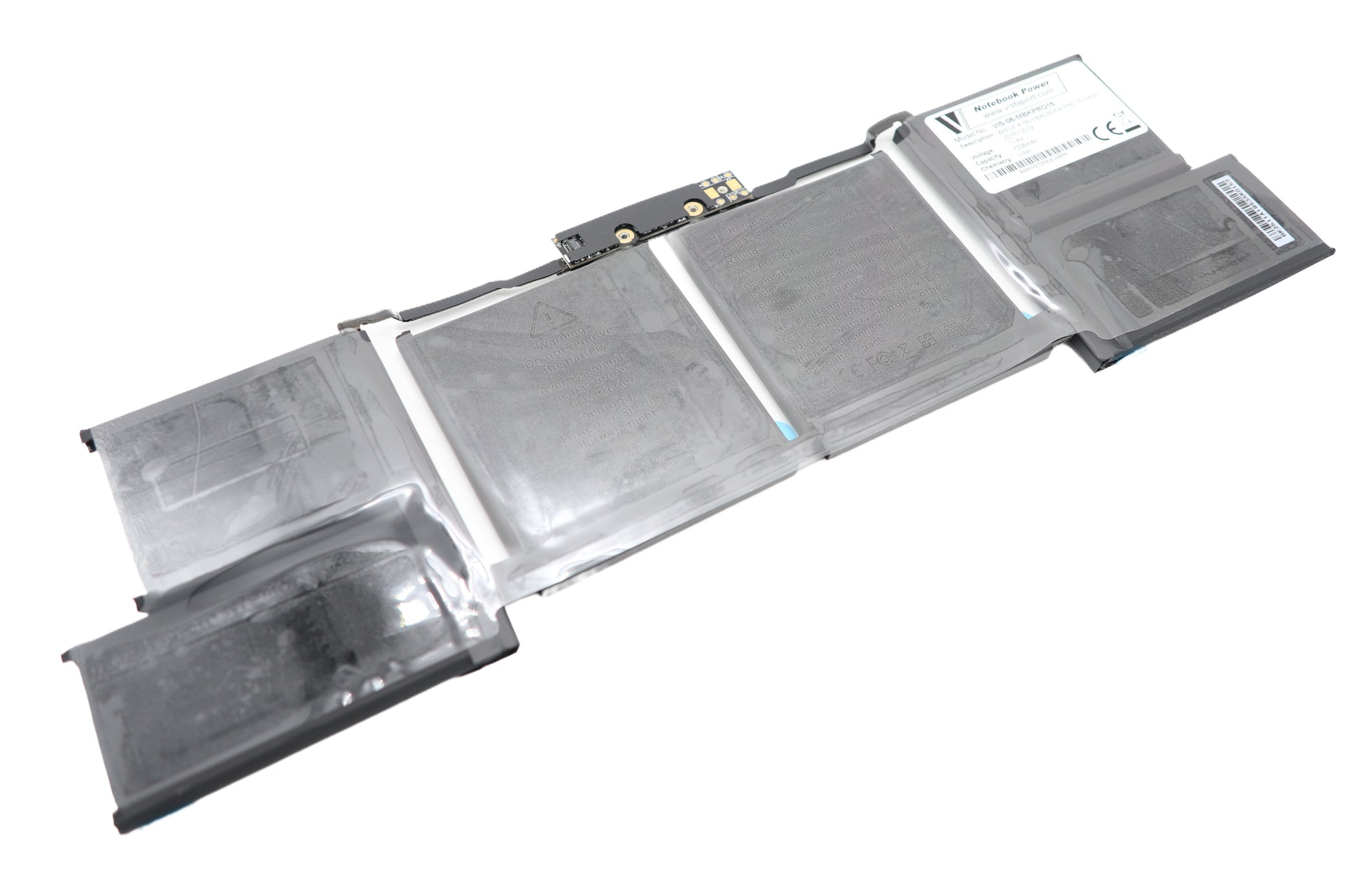 Vistaport Notebook-Akku – für MacBook Pro 15" (A1953, 2018–2019) – 83,6 Wh, 11,4 V – Schwarz
