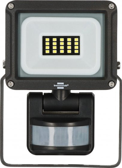 Brennenstuhl Aussenwandleuchte – Kaltweiss, 6500 K, IP65, Netzbetrieb, mit Bewegungsmelder – Schwarz – Metall
