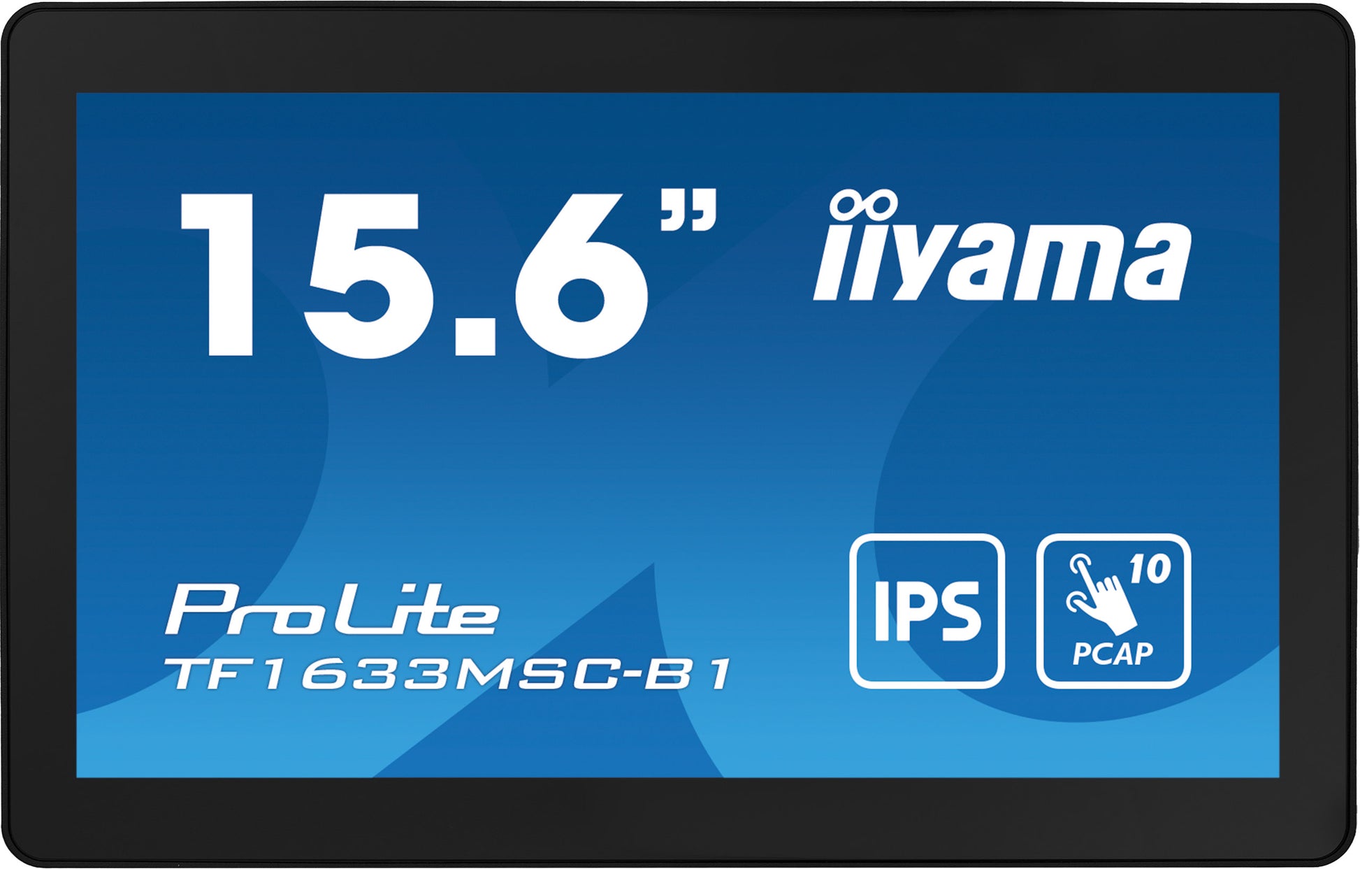 iiyama TF1633MSC-B1 – Monitor, 16", 1920 × 1080 (Full HD), Touch, 385 cd/m²