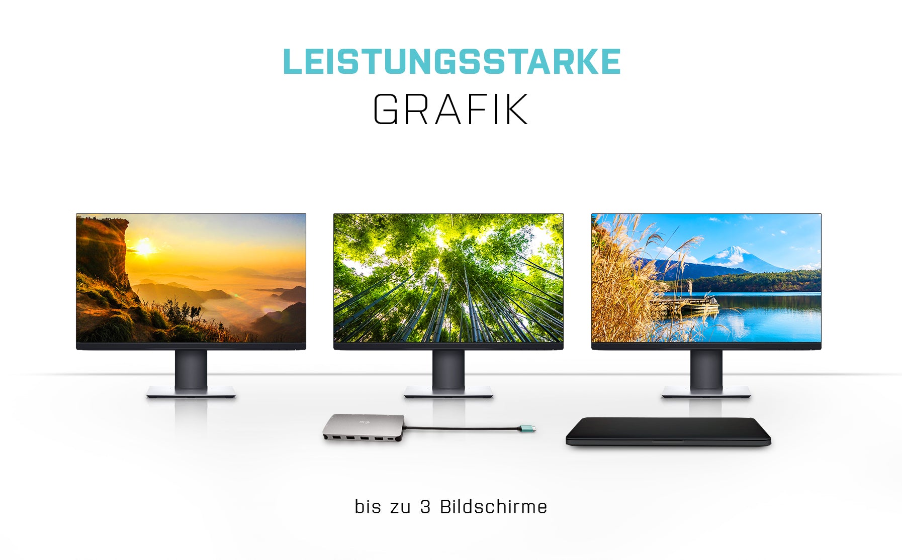 i-tec Metal Nano Dockingstation – USB-C, 2× DP, 1× HDMI, 100 W PD, GbE, für Windows/Mac/Linux