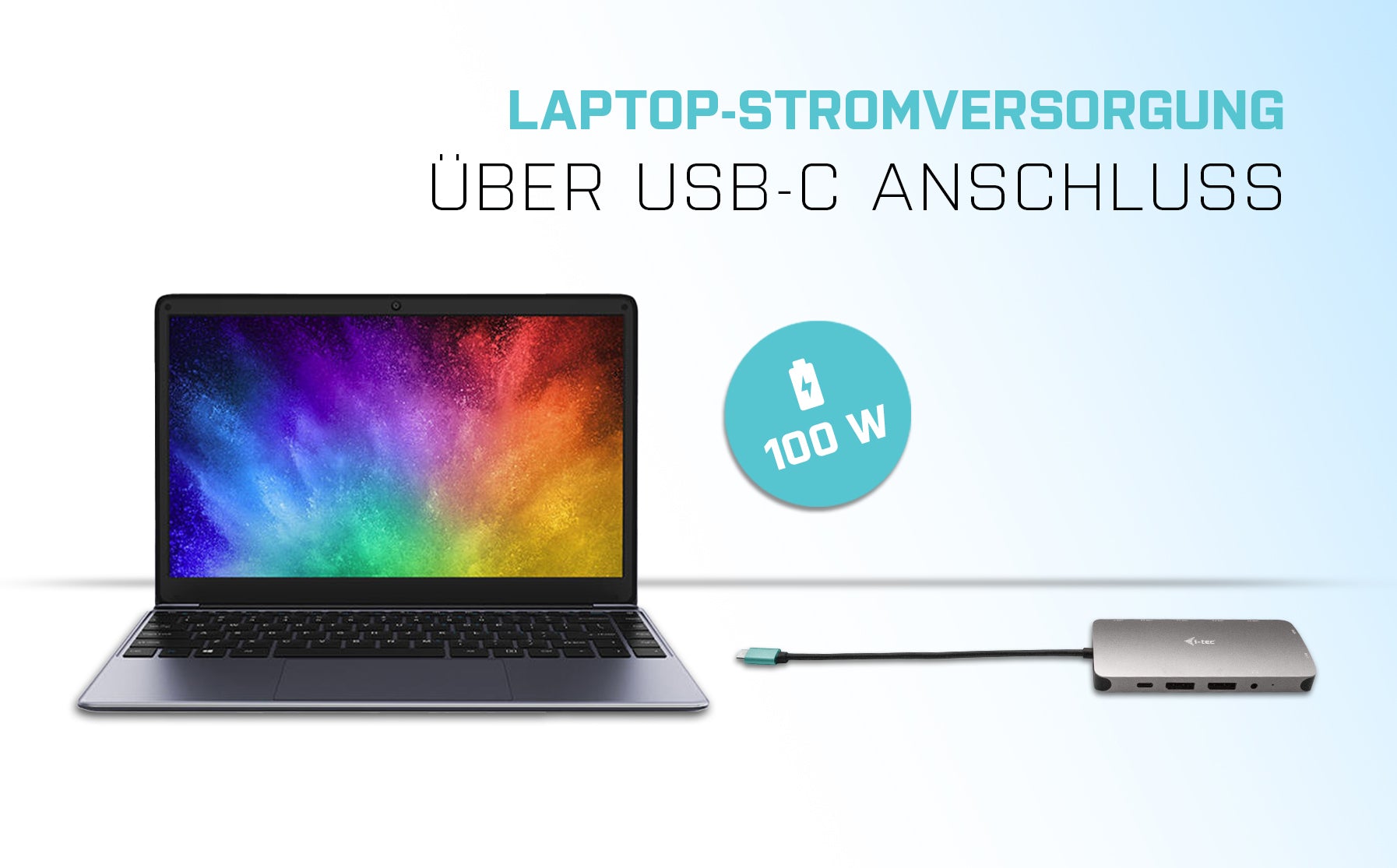 i-tec Metal Nano Dockingstation – USB-C, 2× DP, 1× HDMI, 100 W PD, GbE, für Windows/Mac/Linux