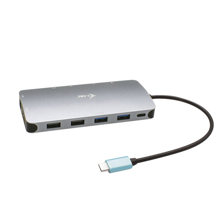 i-tec Metal Nano Dockingstation – USB-C, 2× DP, 1× HDMI, 100 W PD, GbE, für Windows/Mac/Linux