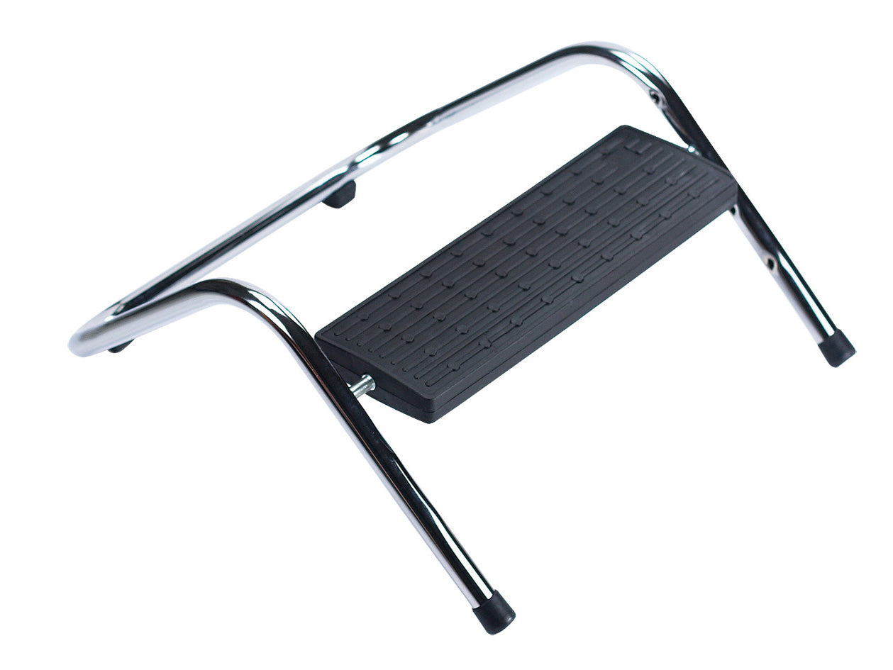 Q-Connect Fussstütze Trittboy – 34,5 × 33,5 × 16,5 cm, schwarz, Stahl