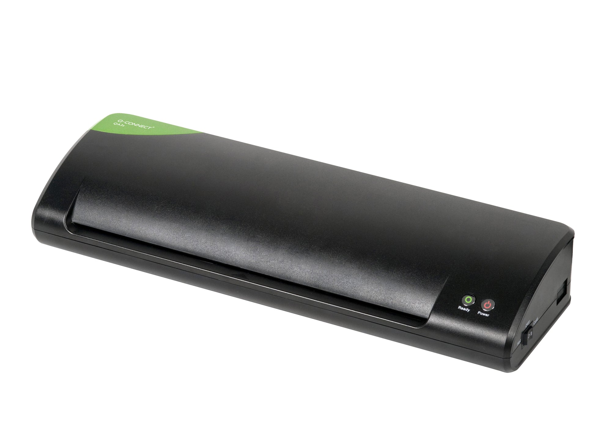 Q-CONNECT Laminiergerät A3 – 2-Rollen, 75–125 µm, Aufheizzeit 2 Min., 400 mm/min, Schwarz