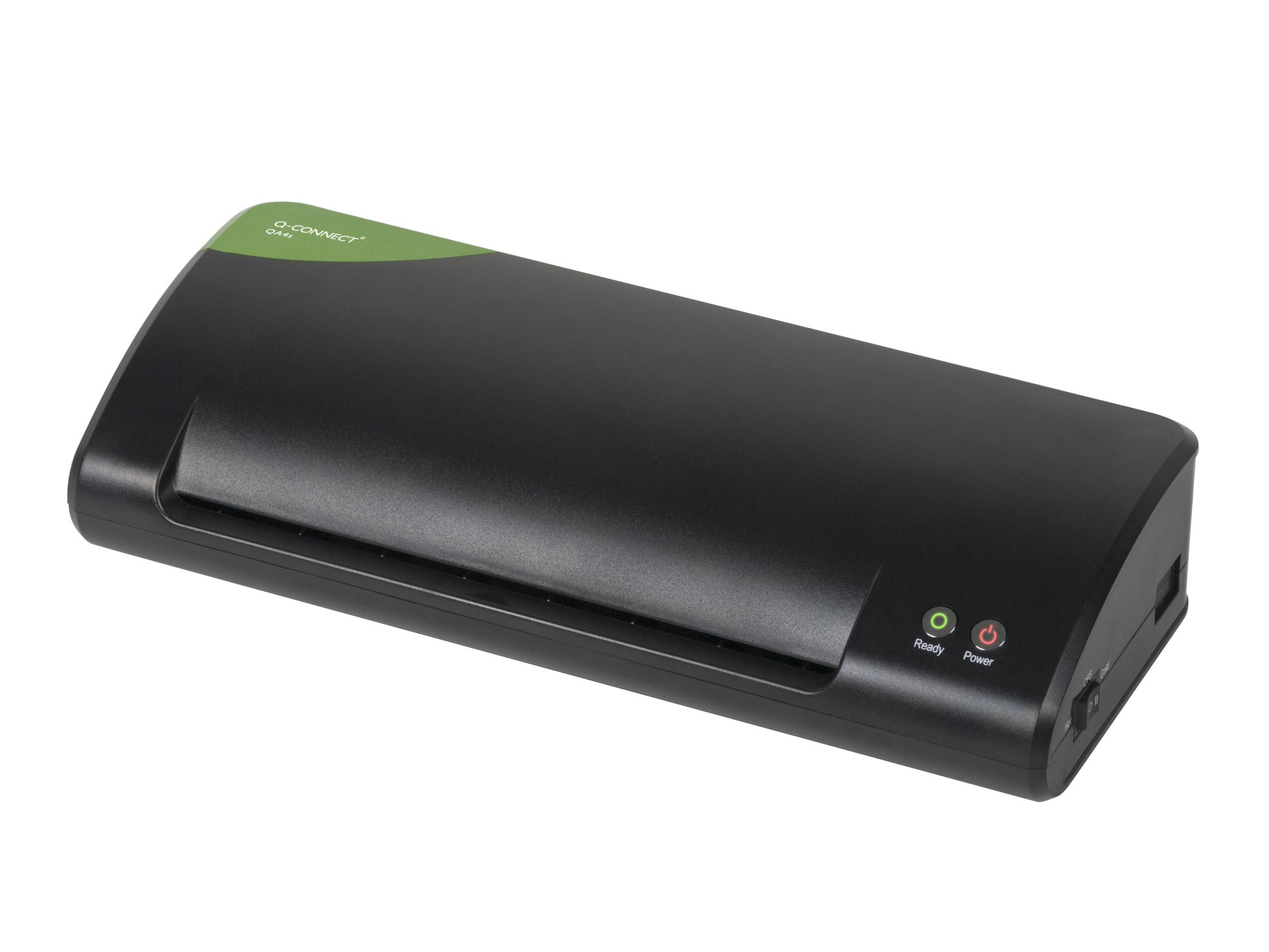 Q-CONNECT Laminiergerät A4 – 2 Rollen, 75–125 µm, 2 Min. Aufheizzeit, 400 mm/min, Schwarz