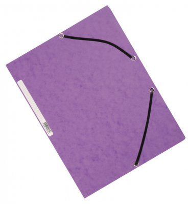 Q-CONNECT Sammelmappe für A4, Karton, violett, mit Gummizug