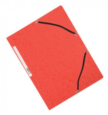 Q-CONNECT Sammelmappe für A4, Karton, rot, mit Gummizug