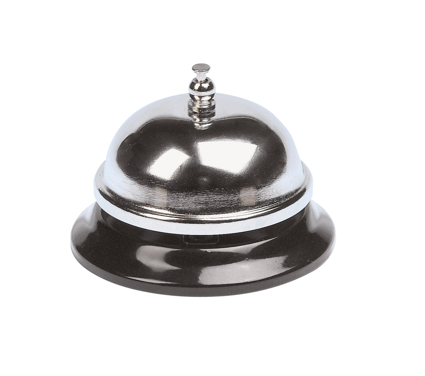 Q-CONNECT Tischglocke – Schwarz/Silber – 90 × 64 mm – Metall