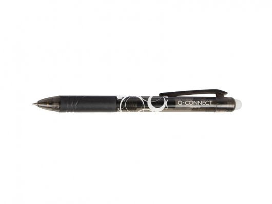 Q-CONNECT Radierbare Tinte – Tintenroller, radierbar, Druckmechanik, 0,7 mm, schwarz
