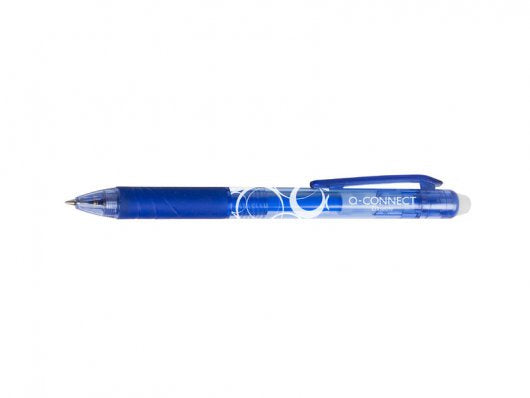 Q-CONNECT Radierbare Tinte – Tintenroller, radierbar, Druckmechanik, 0,7 mm, blau