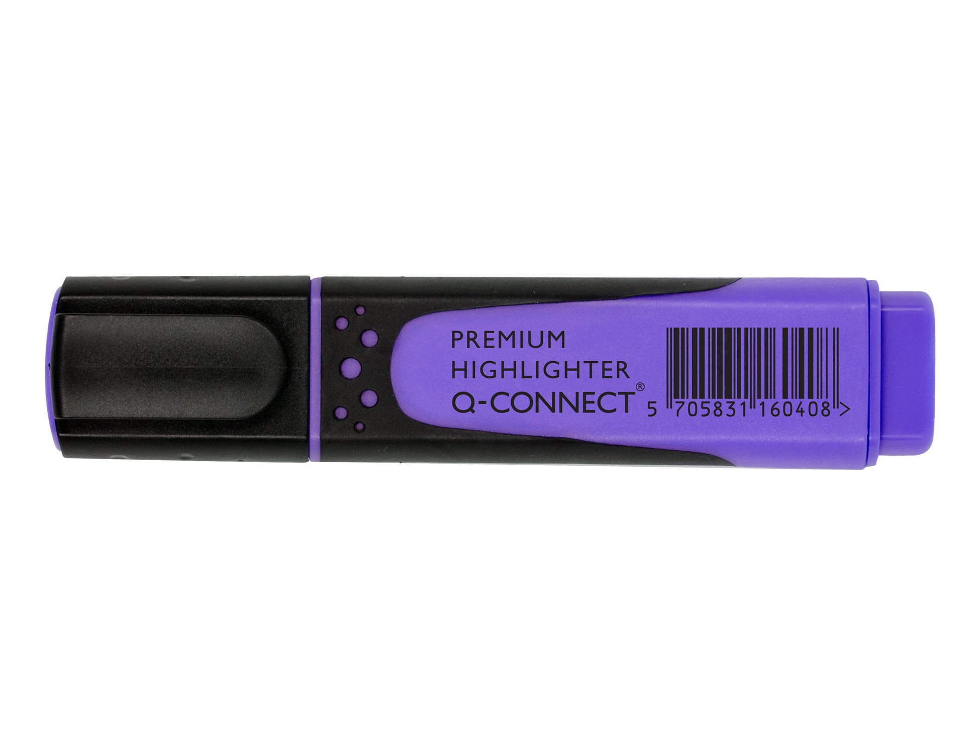 Q-CONNECT Premium Rubber Grip Textmarker Violett – Keilspitze, 2–5 mm