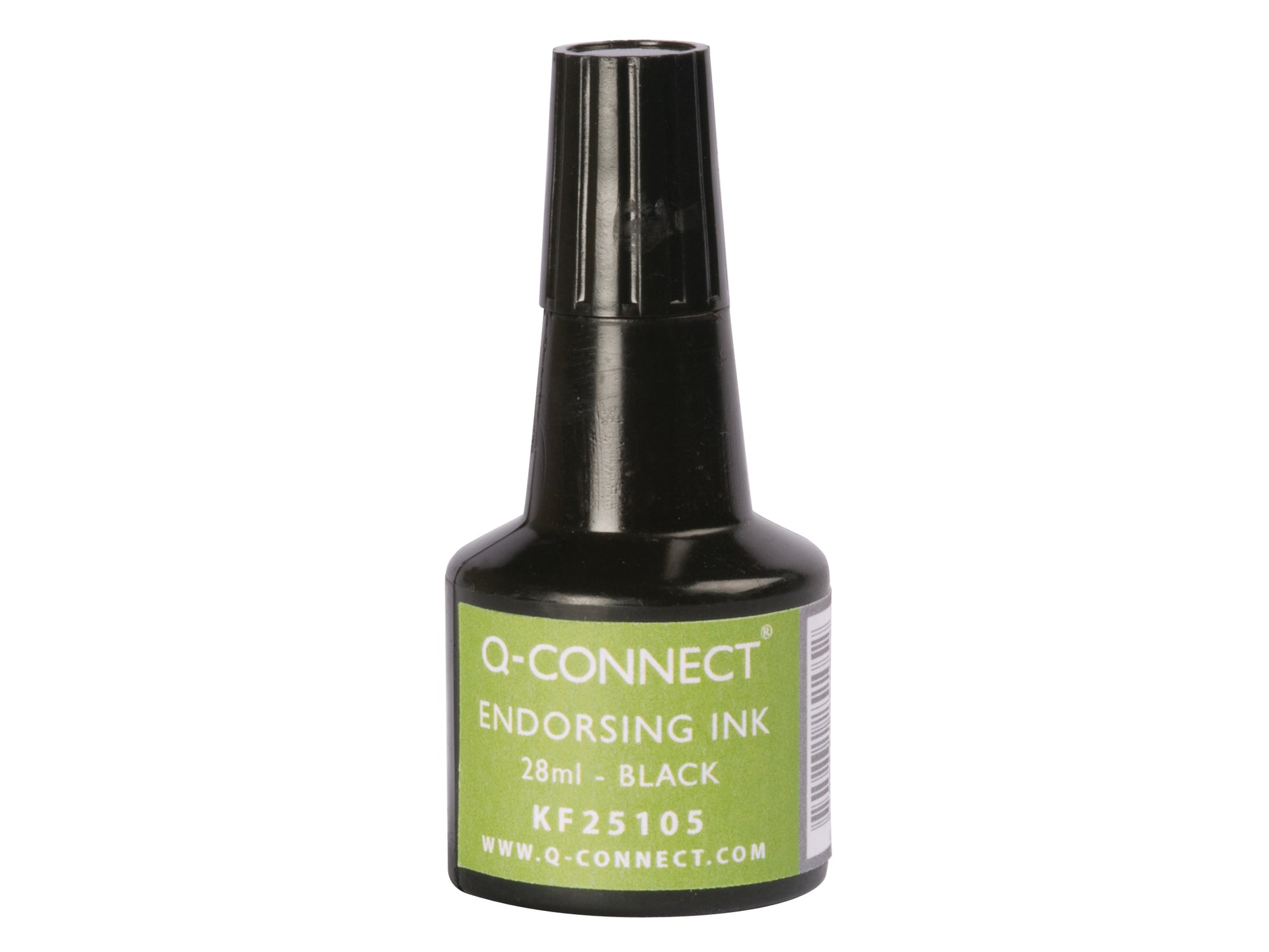 Q-CONNECT Stempelfarbe – Schwarz, Kunststoff, 28 ml