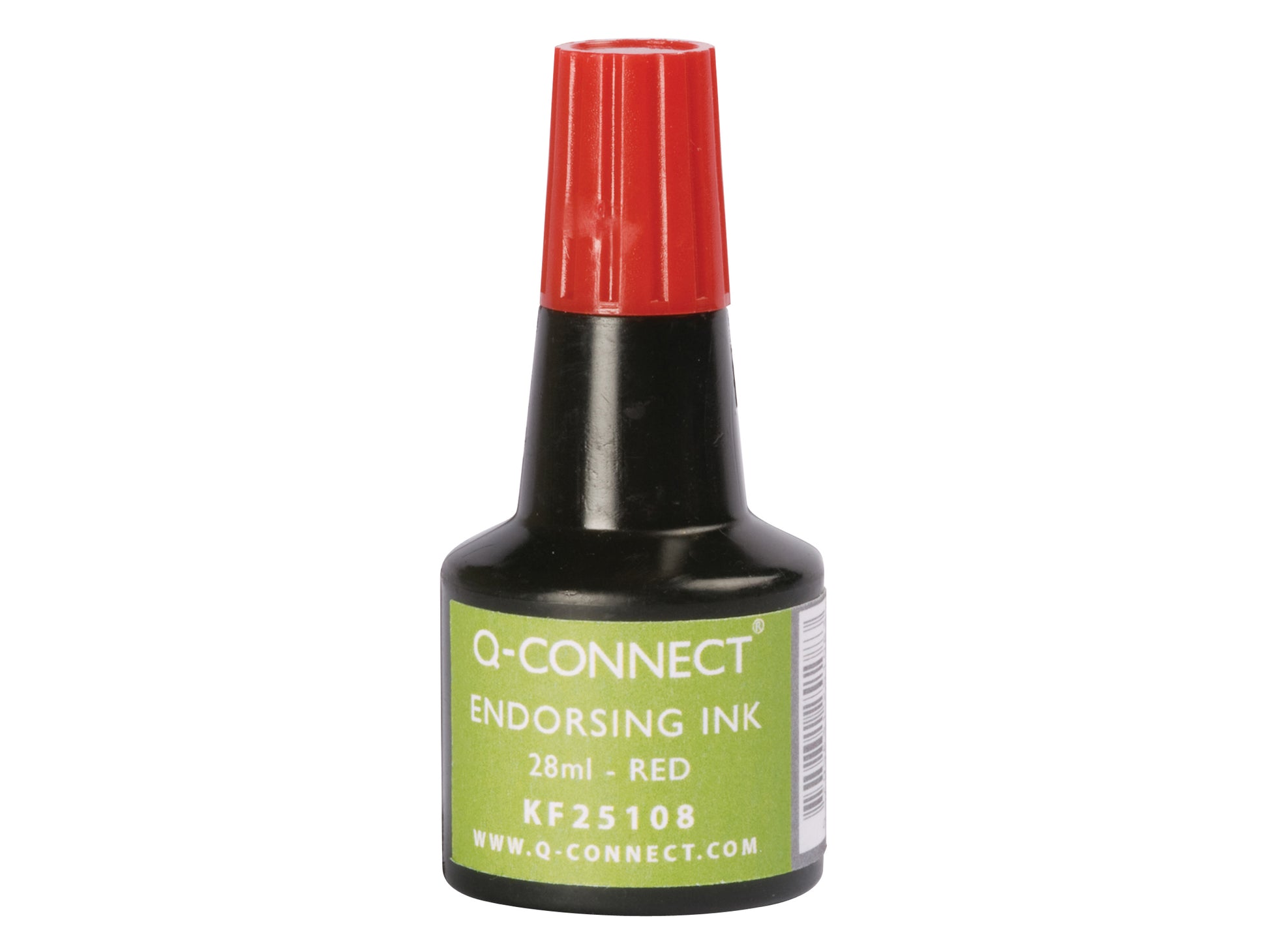 Q-CONNECT Stempelfarbe – 28 ml, Kunststoff, Rot