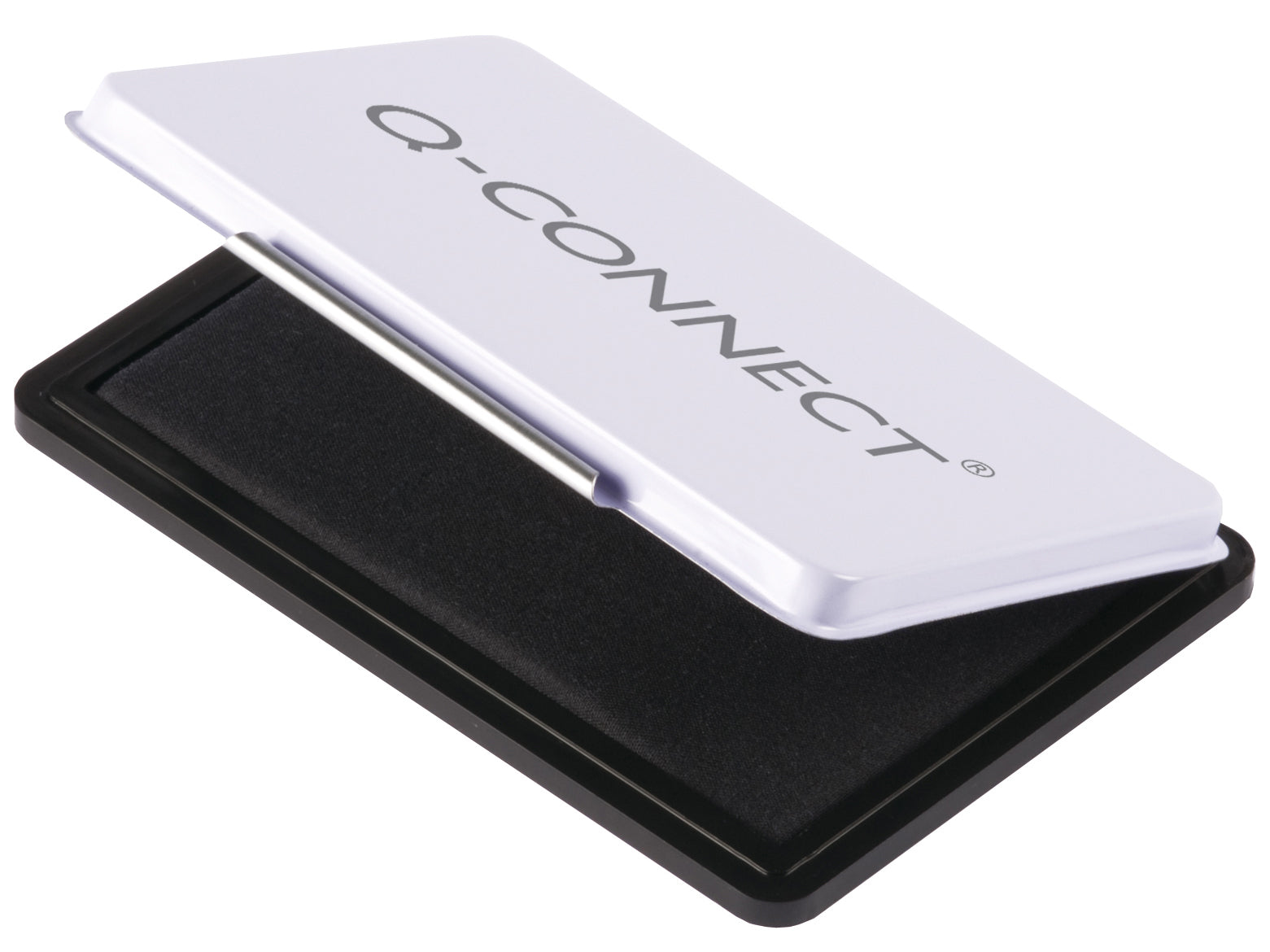 Q-CONNECT Stempelkissen – Metall, 110 × 70 mm, getränkt, Schwarz