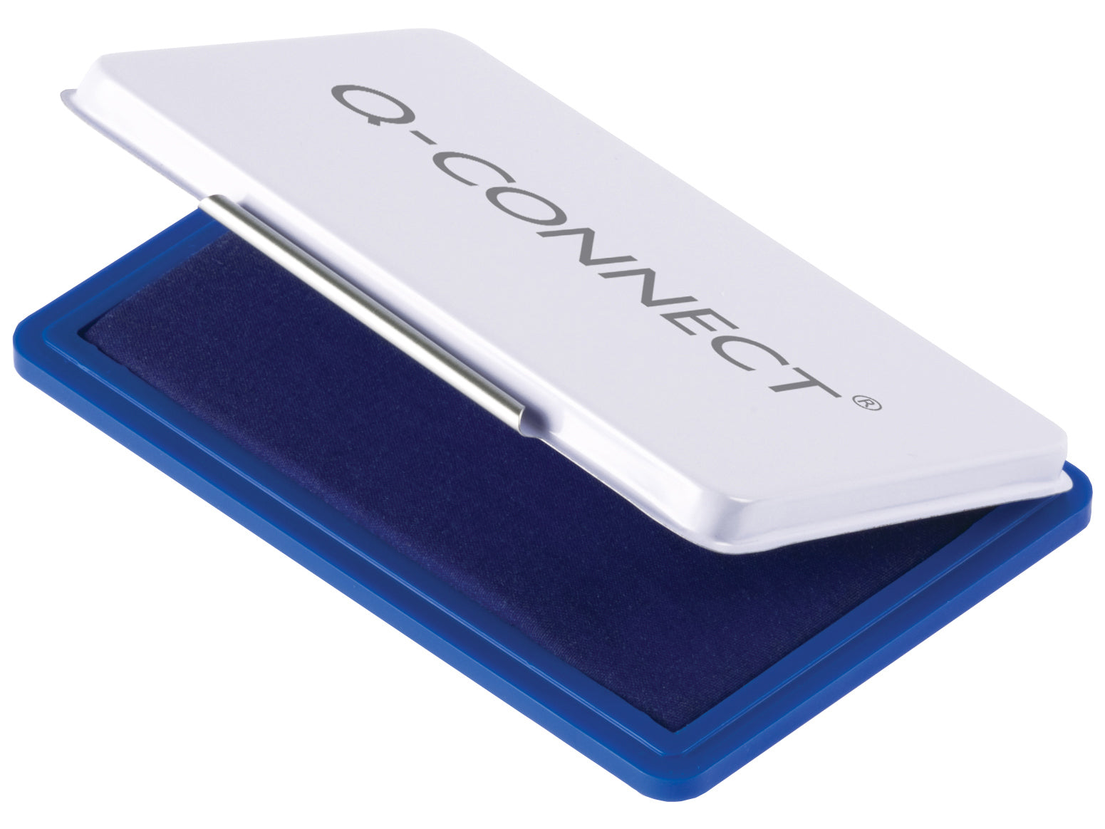 Q-CONNECT Stempelkissen – Tintenfarbe: Blau, Metall, 110 × 70 mm