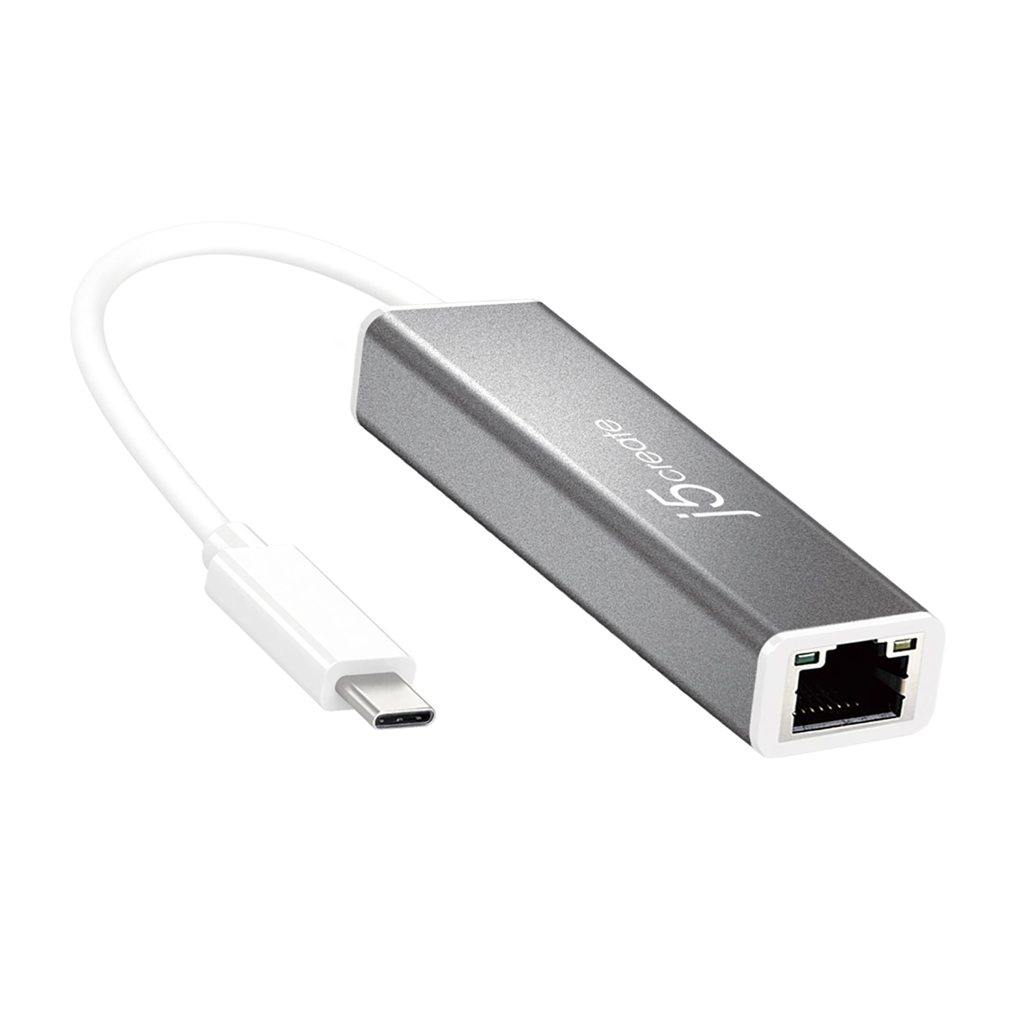j5create JCE133G-N Netzwerkadapter USB-C zu RJ-45 – Gigabit (1 Gbit/s), 0,1 m – für Windows/macOS/Linux