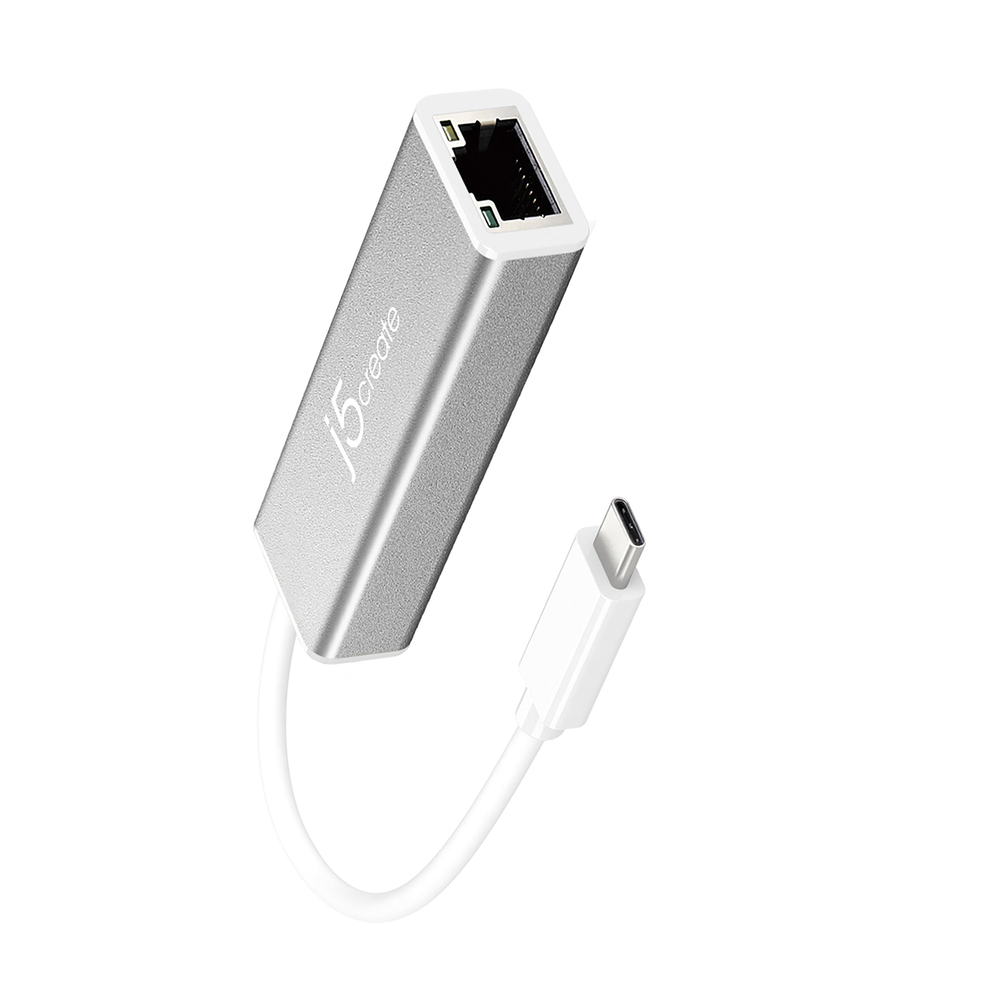 j5create JCE133G-N Netzwerkadapter USB-C zu RJ-45 – Gigabit (1 Gbit/s), 0,1 m – für Windows/macOS/Linux