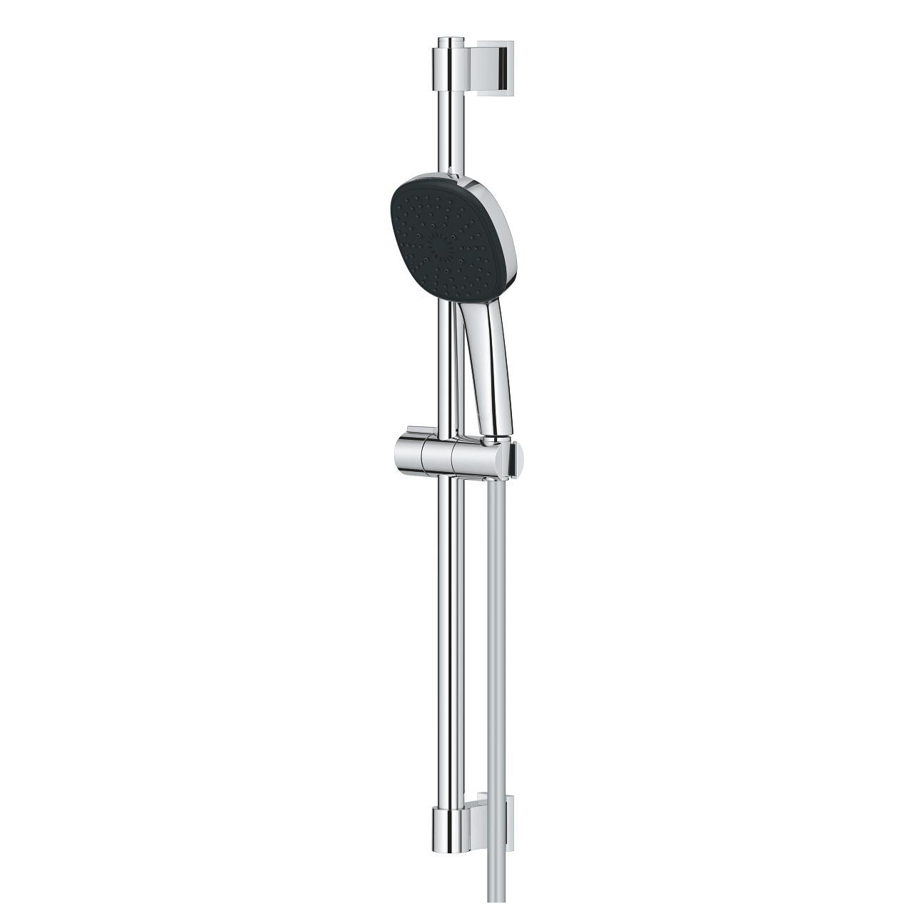 GROHE Duschsystem Vitalio Comfort 110 – 175 cm Schlauch, Metall, 3 Strahlarten, Chrom