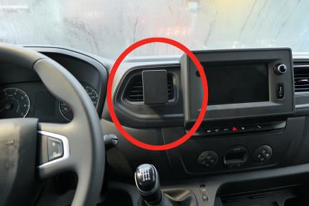 Brodit Fahrzeug-Dock für Opel Movano, Renault Master – Autolüftungsmontage, horizontal/vertikal – Schwarz