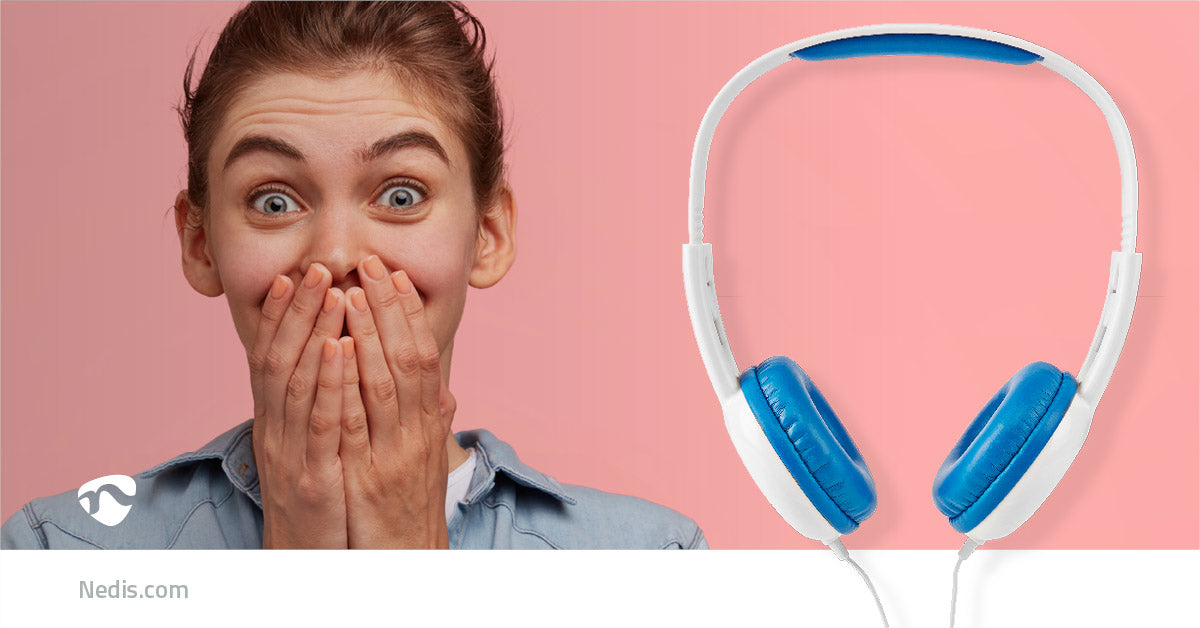 Nedis On-Ear-Kopfhörer – Stereo, Kabel, 3,5 mm Klinke, Blau
