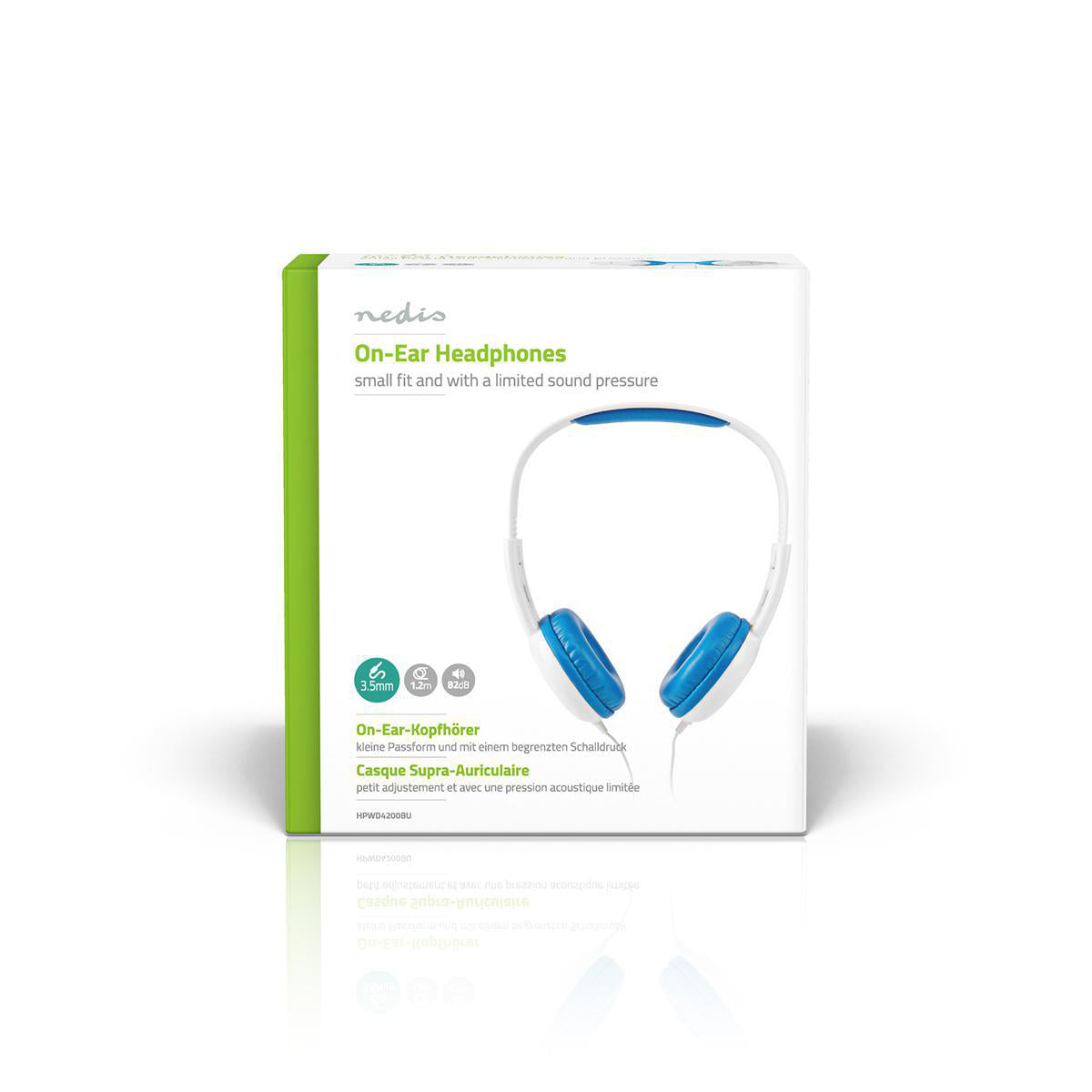 Nedis On-Ear-Kopfhörer – Stereo, Kabel, 3,5 mm Klinke, Blau