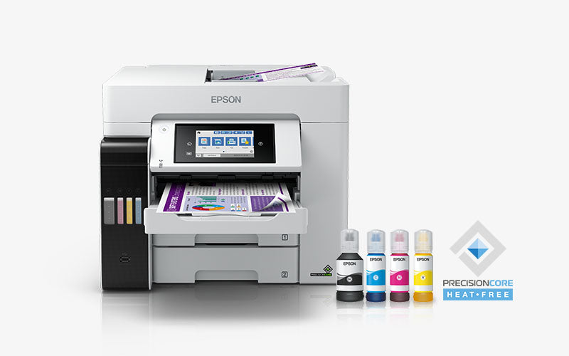 Epson EcoTank ET-5880 – Farbiges Tintenstrahl-MFP A4, 4-in-1 – USB/LAN/WLAN – Duplex, Duplex-ADF – 25 ppm S/W