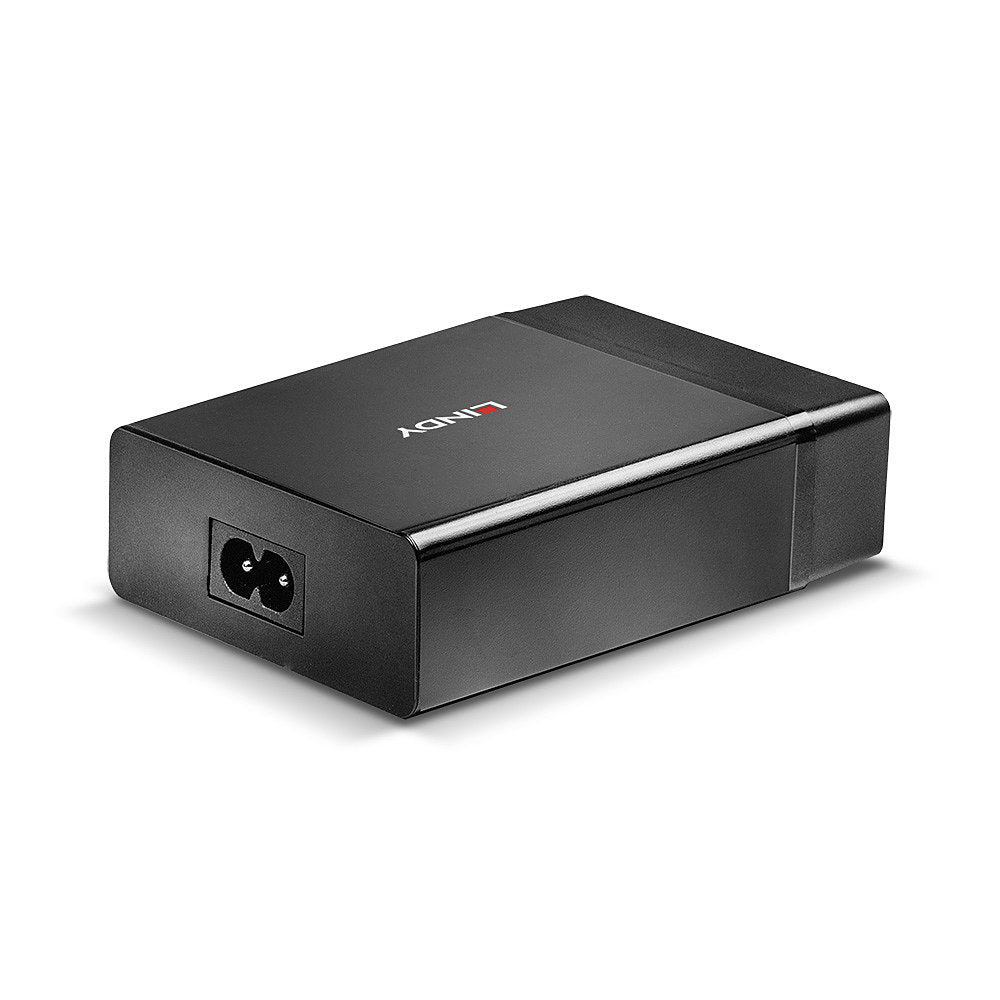 Lindy 73329 USB-Ladegerät 72 W – USB-C×1, USB-A×3 – PD 3.0 – Schwarz