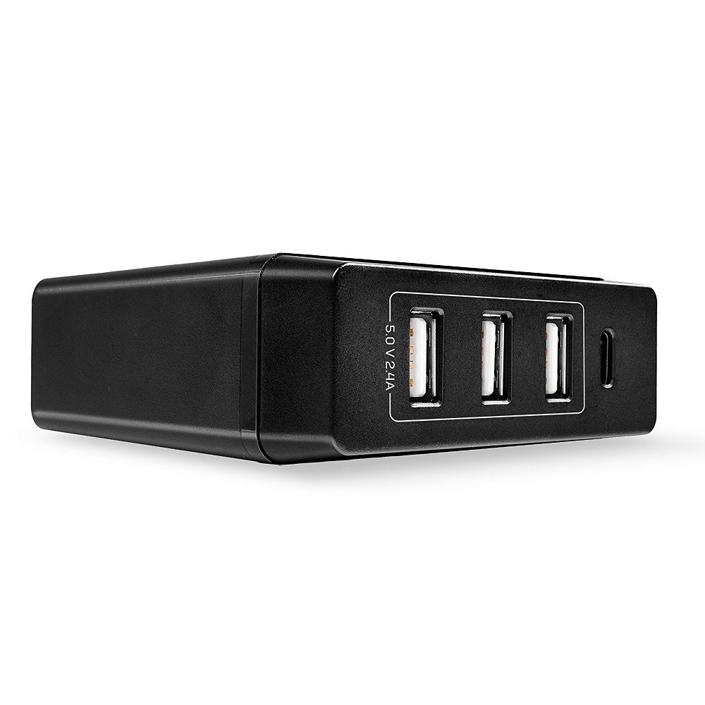 Lindy 73329 USB-Ladegerät 72 W – USB-C×1, USB-A×3 – PD 3.0 – Schwarz