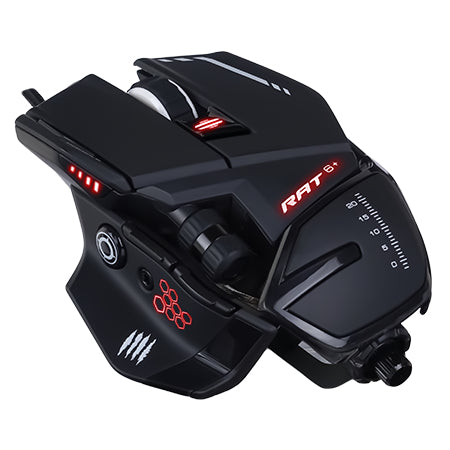 Mad Catz R.A.T. 6+ – Gaming-Maus – Kabelgebunden (USB-A), 12000 DPI, Rechts, Schwarz