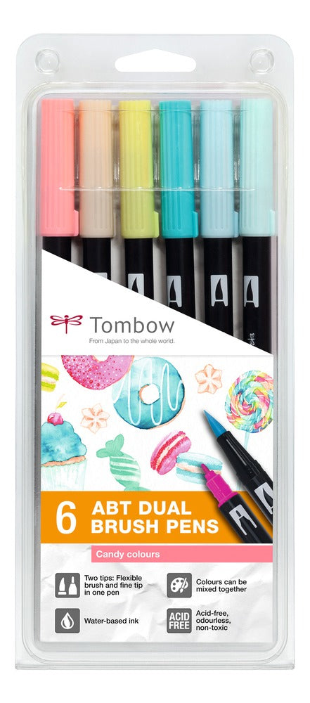Tombow Auswaschbare Filzstifte, 6 Farben
