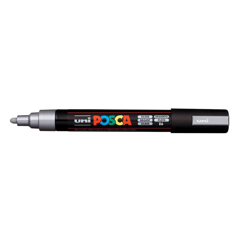 Uni-Ball Kreidemarker – Rund, 1,8–2,5 mm – Silber