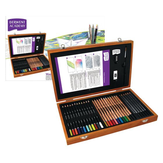 Derwent Academy – Zeichen-/Lettering-Set – Malkoffer – 35-teilig