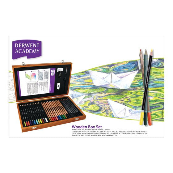 Derwent Academy – Zeichen-/Lettering-Set – Malkoffer – 35-teilig