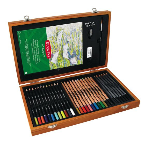 Derwent Academy – Zeichen-/Lettering-Set – Malkoffer – 35-teilig