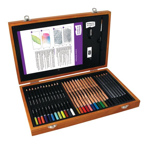 Derwent Academy – Zeichen-/Lettering-Set – Malkoffer – 35-teilig