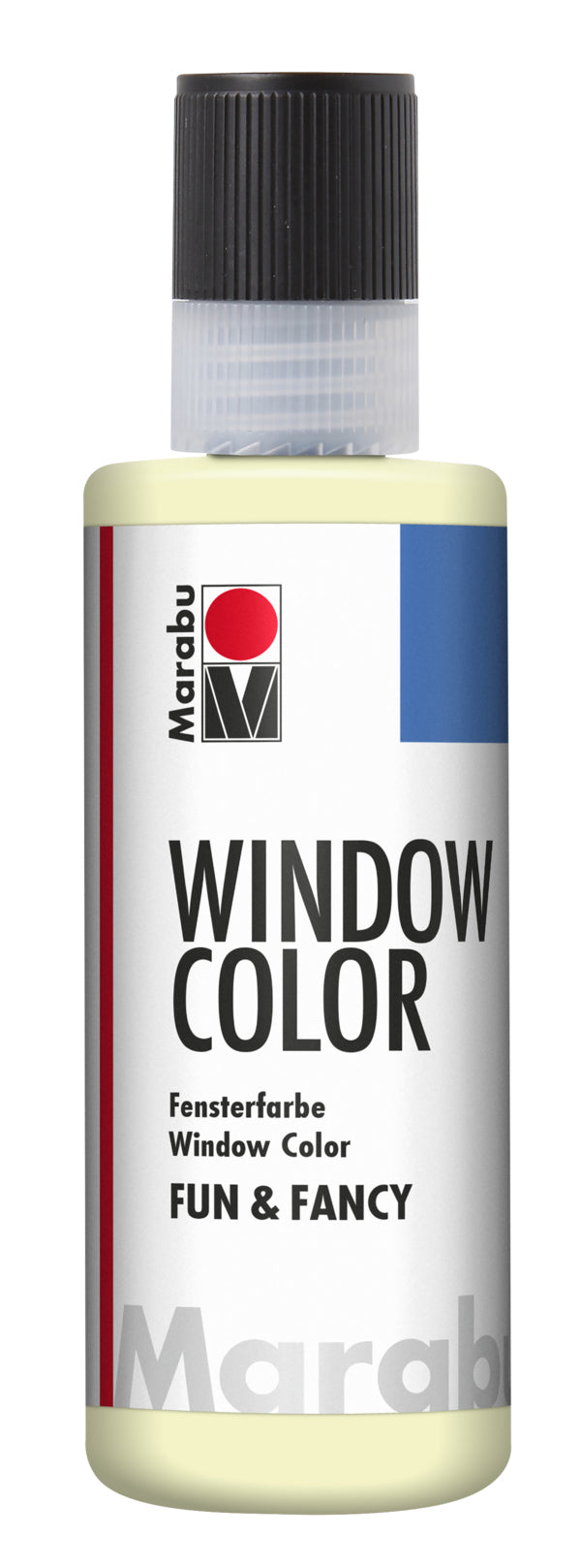 Marabu Fun & Fancy – Fenstermalfarbe – Nachtleuchtgelb, 80 ml, für Glas & Porzellan