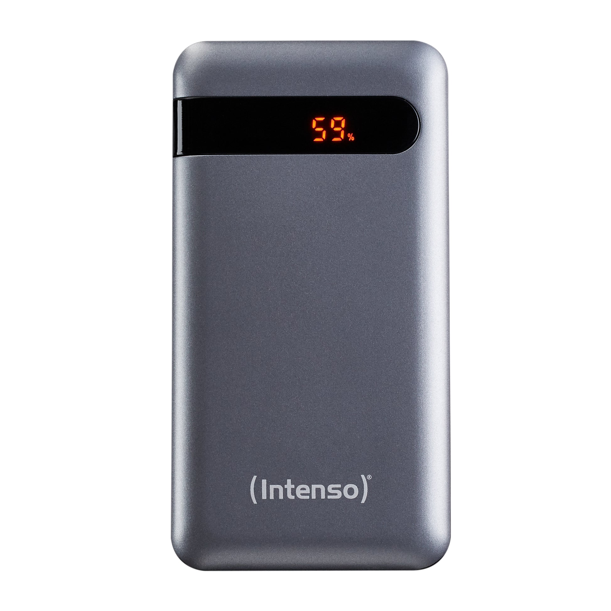 Intenso Powerbank 20000 mAh, PD, 1× USB-C, 1× USB-A, mit LCD-Display, für Smartphones, Tablets, Anthrazit