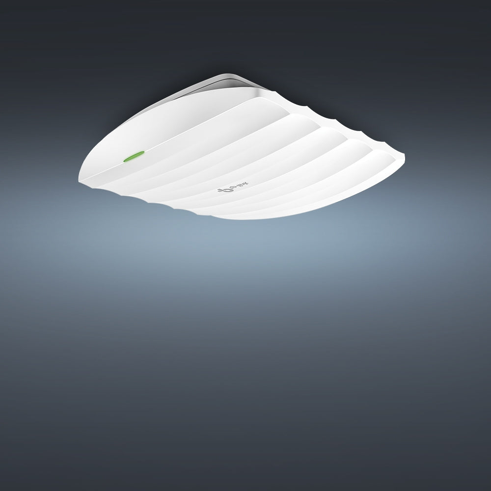 TP-Link EAP110 – Wi-Fi 4 Access Point, 2,4 GHz, 300 Mbit/s, 1× 10/100 Mbit/s, Passive PoE, Decke/Wand, Weiss