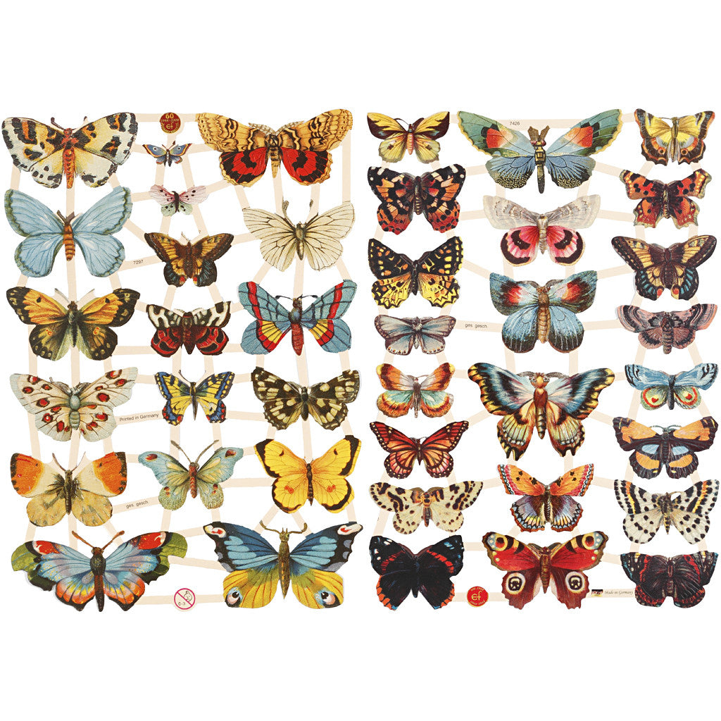 Creativ Company Streudeko – Schmetterling, 16,5 × 23,5 cm – Papier, mehrfarbig