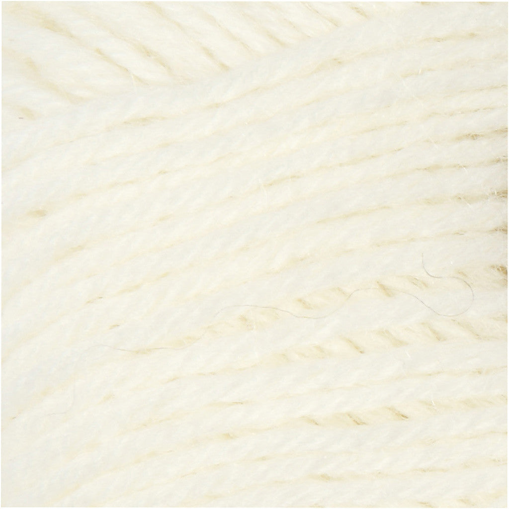 Creativ Company Sockenwolle Weiss – 50 g, 200 m, Nadel 2 mm, 1 Stk.